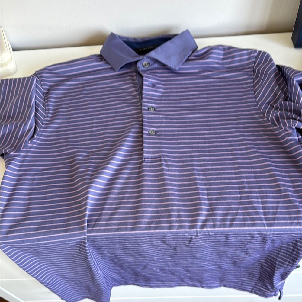 Greyson Purple Striped Polo Shirt
